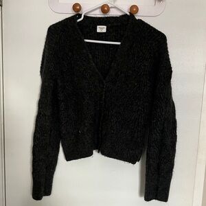 Good condition Abercrombie & Fitch Charcoal Knit Cardigan Size XS